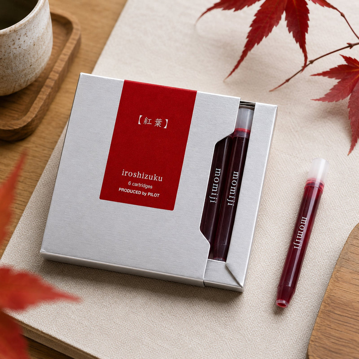 Pilot Iroshizuku Fountain Pen Ink Cartridge Autumn Leaves (Momiji) Pack 6