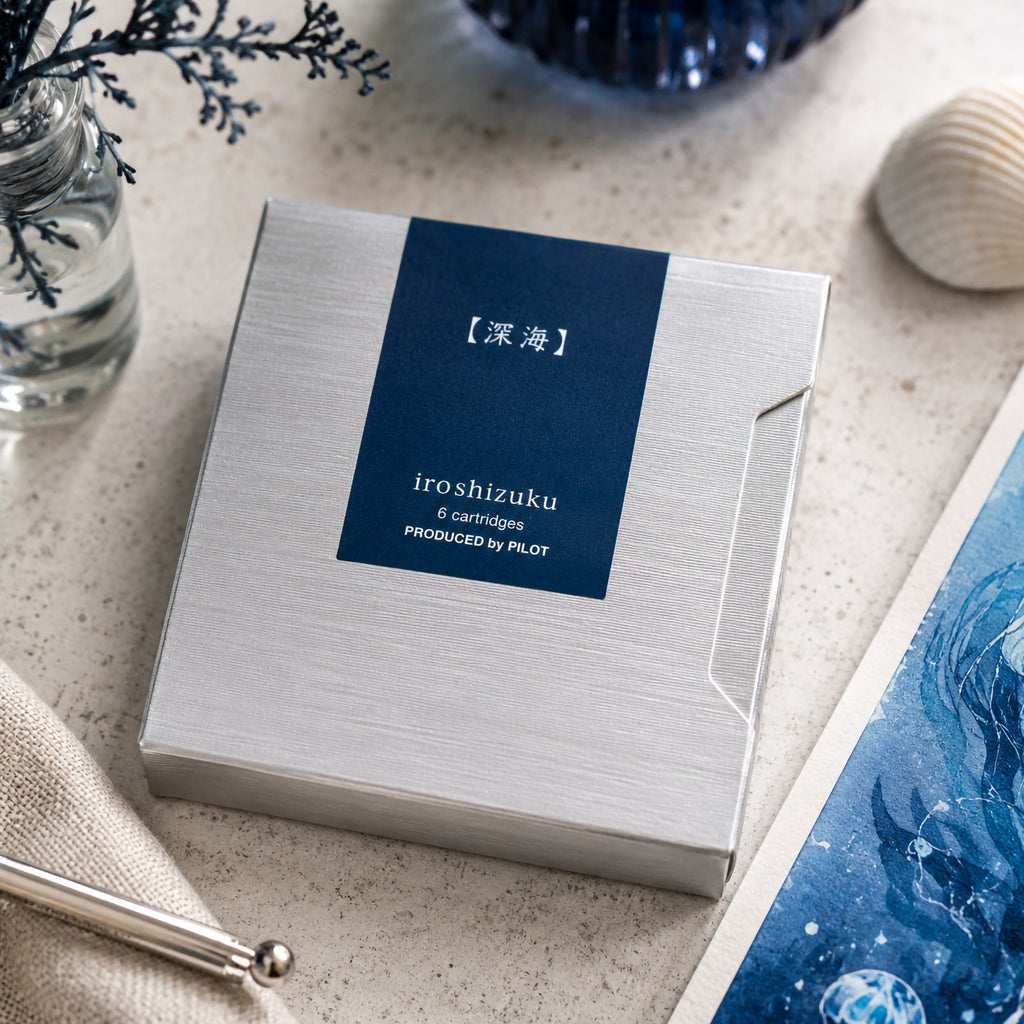 Pilot Iroshizuku Fountain Pen Ink Cartridge Deep Sea (Shin-kai) Pack 6