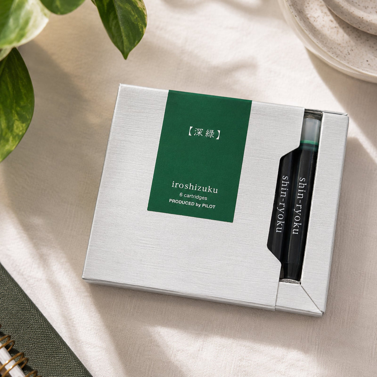 Pilot Iroshizuku Fountain Pen Ink Cartridge Forest Green (Shin-ryoku) Pack 6