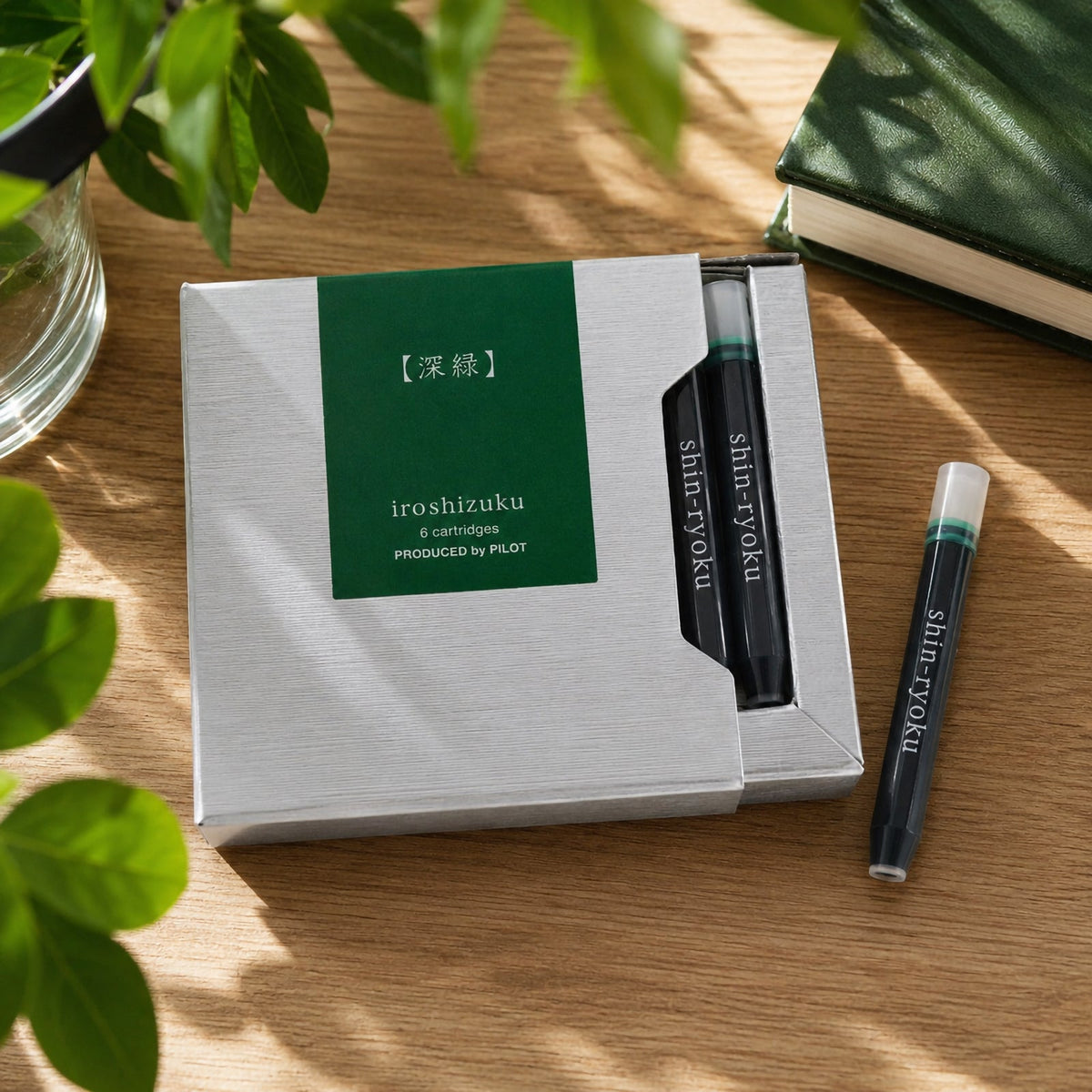 Pilot Iroshizuku Fountain Pen Ink Cartridge Forest Green (Shin-ryoku) Pack 6