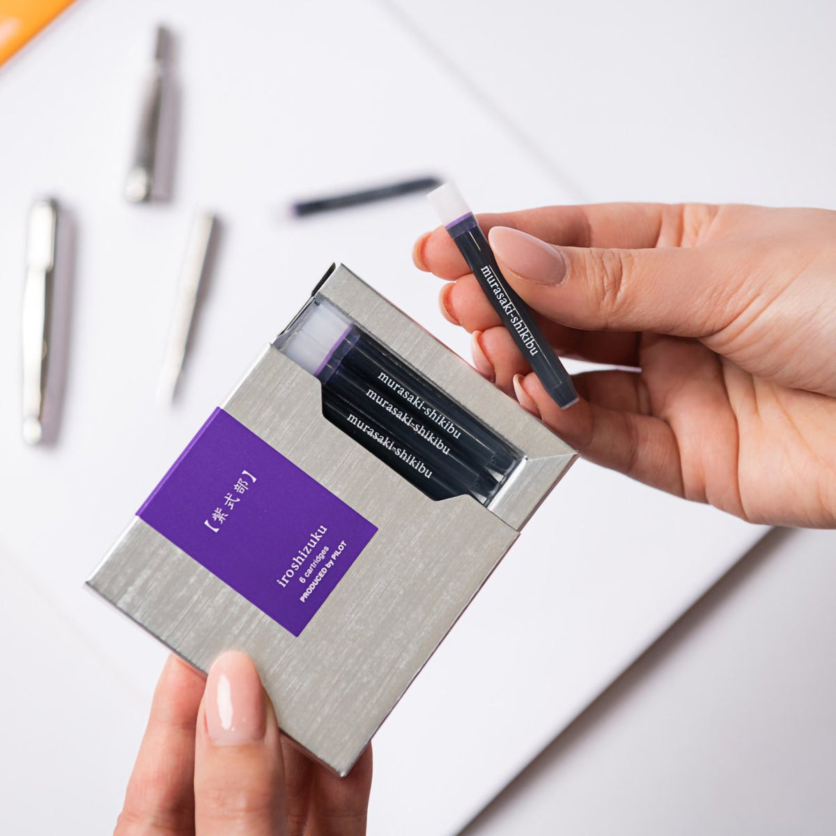 Pilot Iroshizuku Fountain Pen Ink Cartridge Japanese Beautyberry (Murasaki-shikibu) Pack 6
