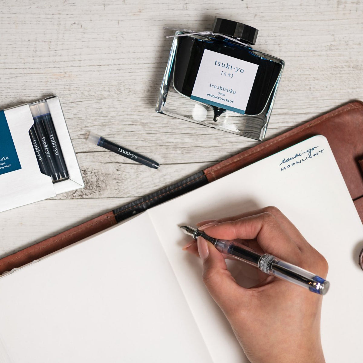 Pilot Iroshizuku Fountain Pen Ink Cartridge Moonlight (Tsuki-yo) Pack 6