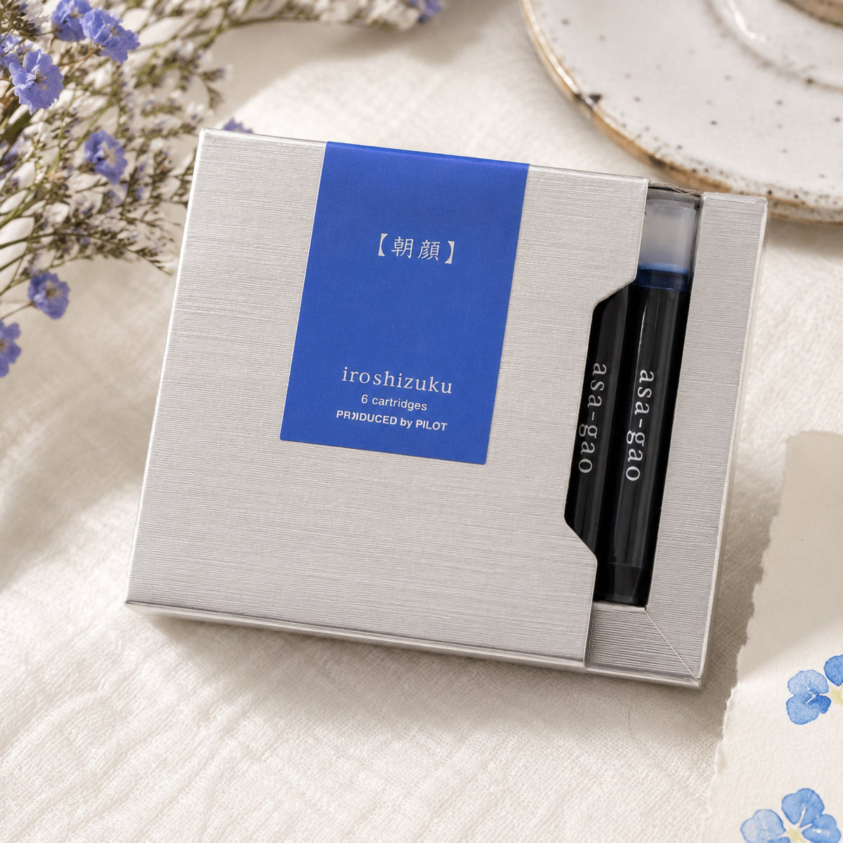 Pilot Iroshizuku Fountain Pen Ink Cartridge Morning Glory (Asa-gao) Pack 6
