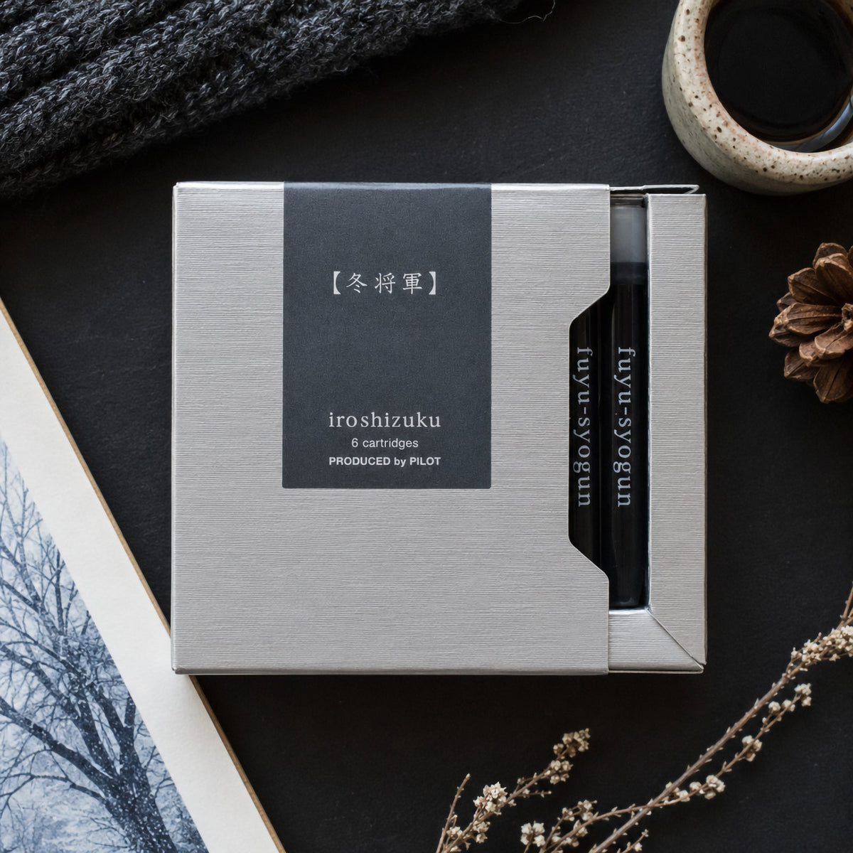 Pilot Iroshizuku Fountain Pen Ink Cartridge Old Man Winter (Fuyu-syogun) Pack 6