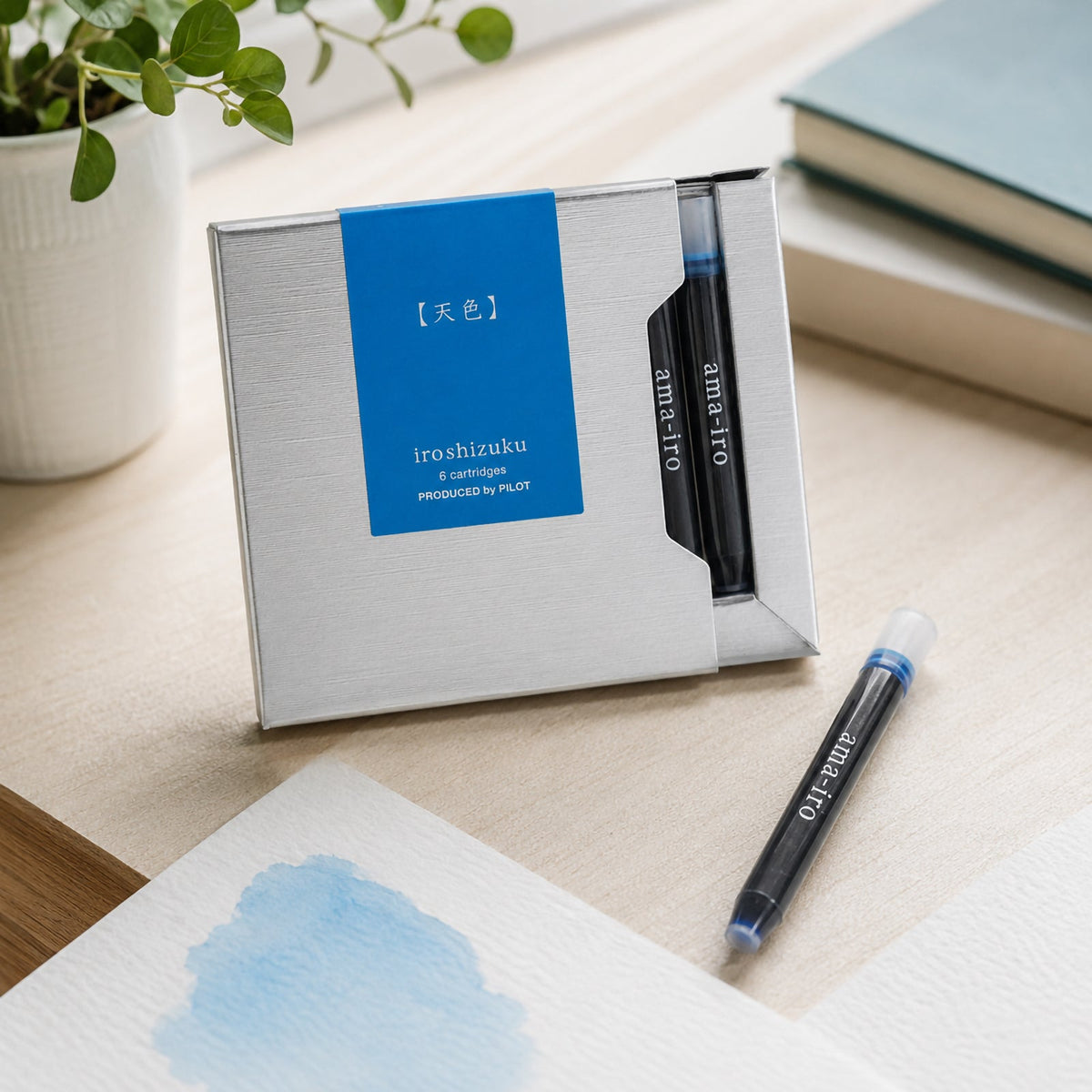 Pilot Iroshizuku Fountain Pen Ink Cartridge Sky Blue (Ama-iro) Pack 6