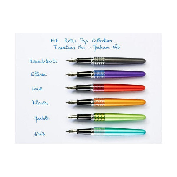 Pilot MR3 Retro Pop Fountain Pen Grey Houndstooth Barrel Medium Nib