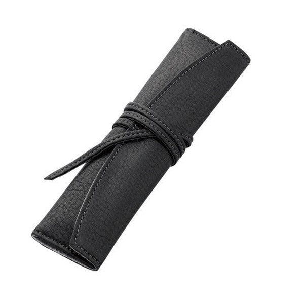 Pilot Pensemble 1 Pen Leather Pouch Roll Black and Grey