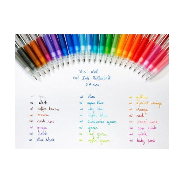 Pilot Poplol Retractable Gel Pen 0.7mm Yellow Box of 12