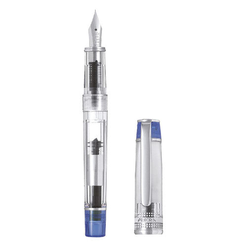 Pilot Prera Transparent Fountain Pen Blue Barrel Fine Nib