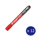 Pilot SCA-100 Permanent Marker Bullet Fine Red Box of 12
