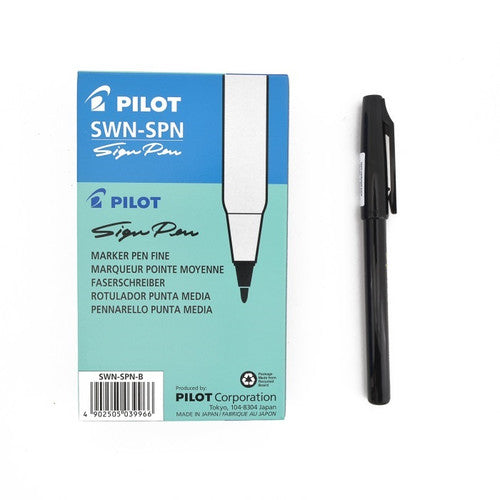 Pilot Sign Pen 2.0mm Black Box of 12