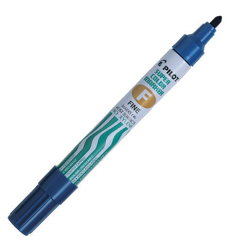 Pilot Super Colour Permanent Marker Bullet Fine Blue Box of 12