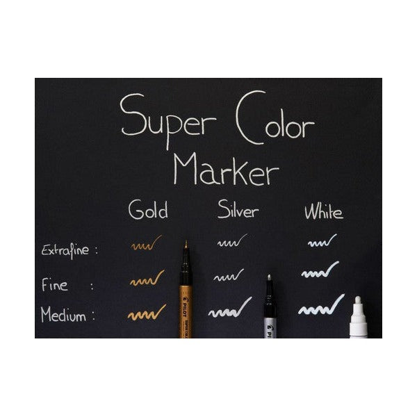 Pilot Super Colour Permanent Marker Bullet Medium White Box of 12