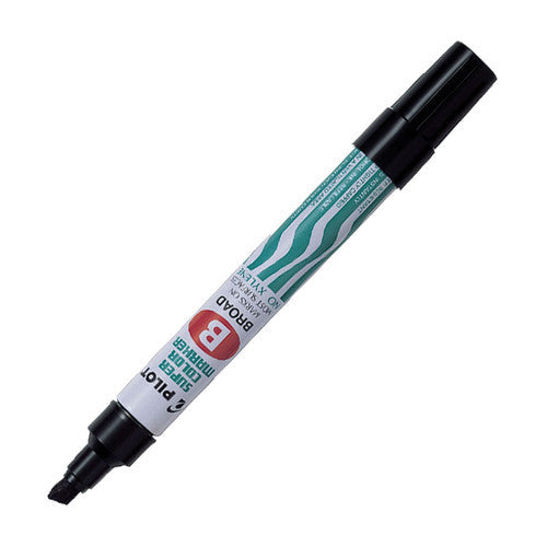 Pilot Super Colour Permanent Marker Chisel Broad Black Box of 12