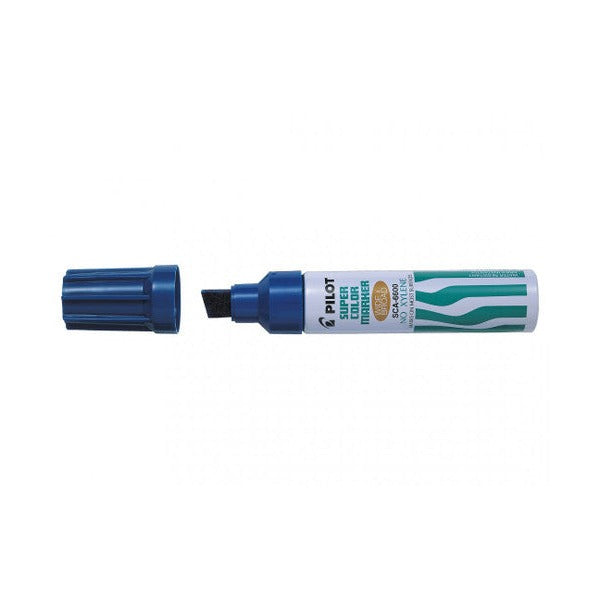 Pilot Super Colour Permanent Marker Chisel Jumbo Blue Box of 12