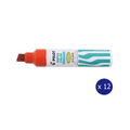 Pilot Super Colour Permanent Marker Chisel Jumbo Red Box of 12