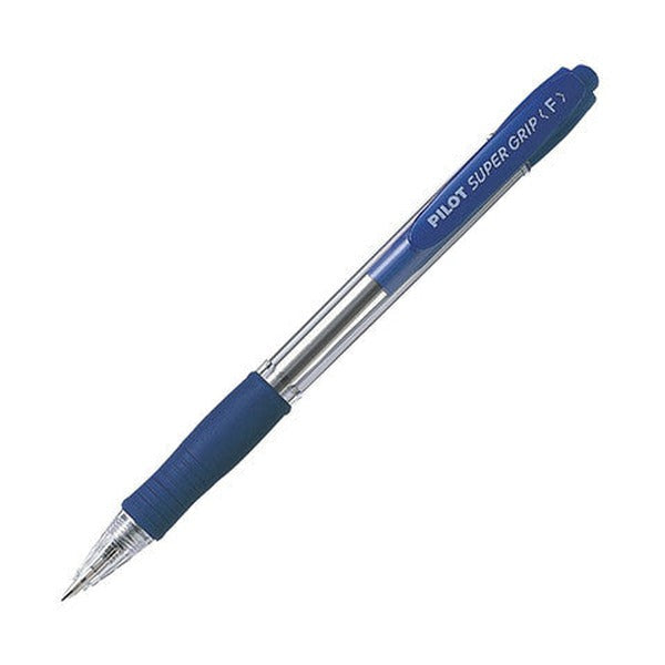 Pilot Super Grip Retractable Ballpoint Pen Fine Blue Box of 12