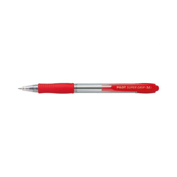 Pilot Super Grip Retractable Ballpoint Pen Medium Red Box of 12