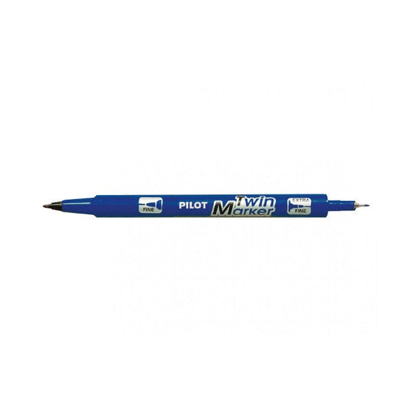 Pilot Twin Permanent Marker Dual Nib Blue Box of 12