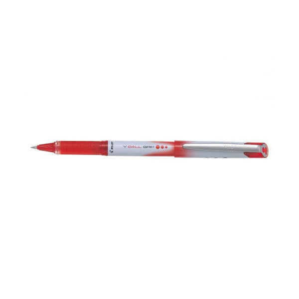 Pilot V-Ball Grip Rollerball Pen 0.5mm Red Box of 12
