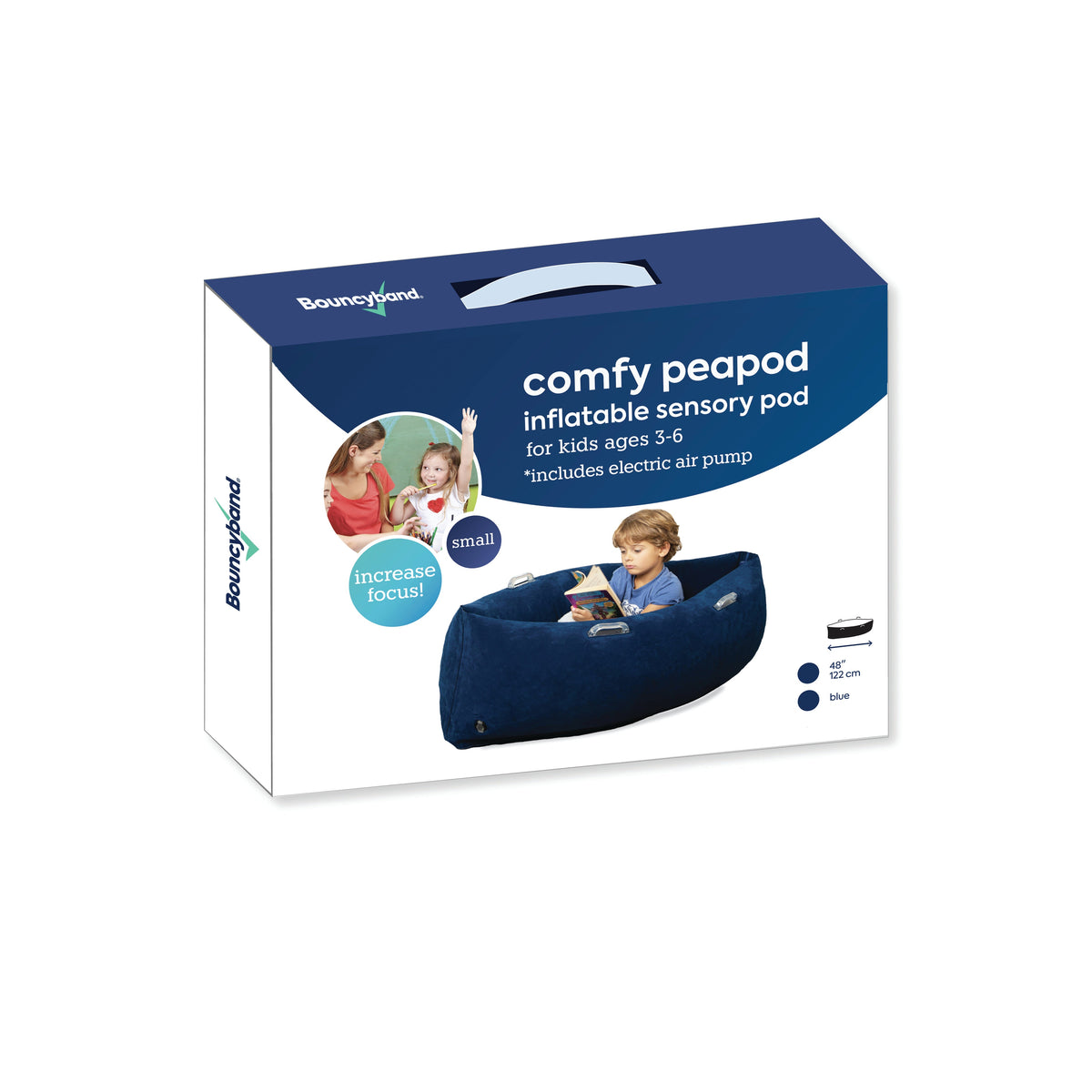 Comfy Hugging Peapod Sensory Pod Blue Inflatable
