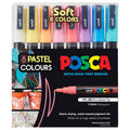 Posca PC-3M Paint Marker Pen Bullet Fine Pastel Assorted Wallet of 8