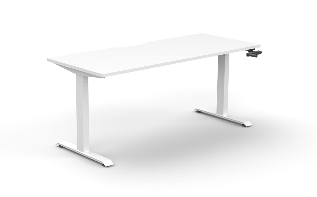 Rapidline Boost Crank Single Sided Workstation 1500 x 750mm Natural White / White Satin