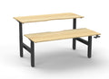 Rapidline Boost Crank Back to Back Workstation 1200 x 750mm Natural Oak / Black Satin