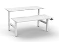 Rapidline Boost Crank Back to Back Workstation 1200 x 750mm Natural White / White Satin