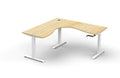 Rapidline Boost Crank Corner Workstation 1800 x 1800 x 750mm Natural Oak / White Satin