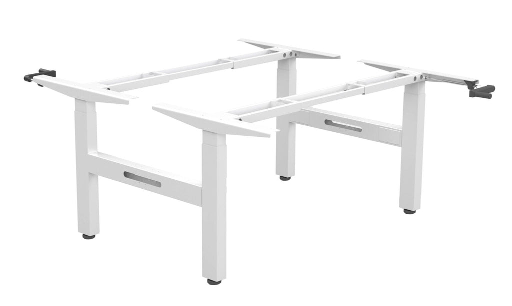 Rapidline Height Adjustable Frame Only White for Boost Crank Back to Back Workstation