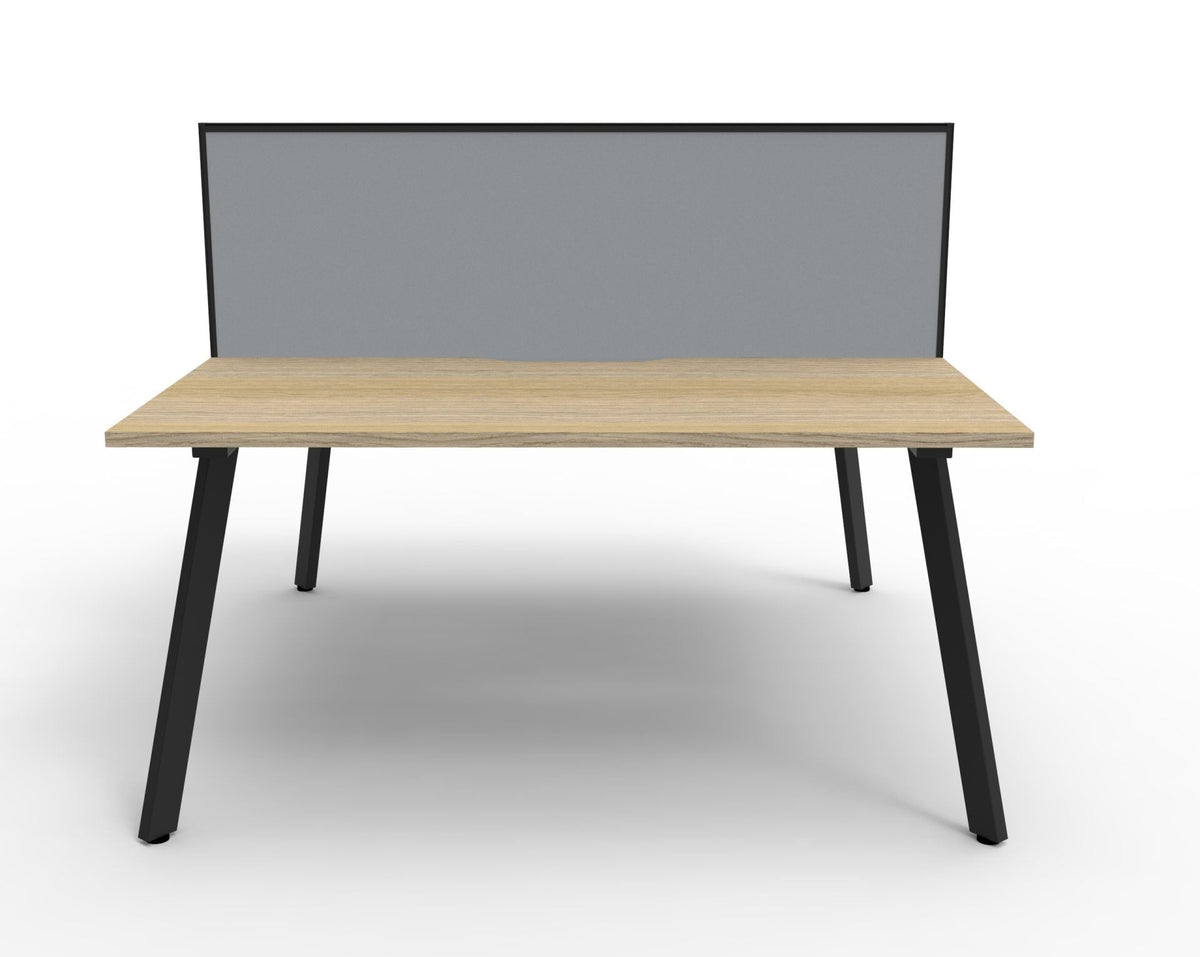 Rapidline Eternity Back to Back 8 Person Workstation 1800 x 750mm Natural Oak / White Satin