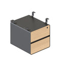 Rapidline Hanging Pedestal 2 Drawer Only Natural Oak Black for Deluxe Infinity