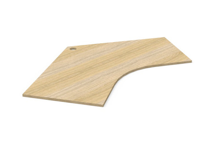 Rapidline Deluxe Infinity 120 Degree Workstation Top 1200 x 1200 x 750 x 25mm Natural Oak