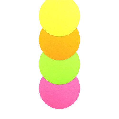 Quill Shapes Circles 120mm Diameter 80gsm Fluoro Assorted Pack of 100