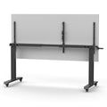 Rapidline Boost Crank Flip Top Table 1800 x 900mm Natural White / Black