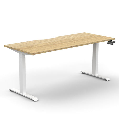 Rapidline Boost Crank Single Sided Workstation 1800 x 750mm Natural Oak / White Satin