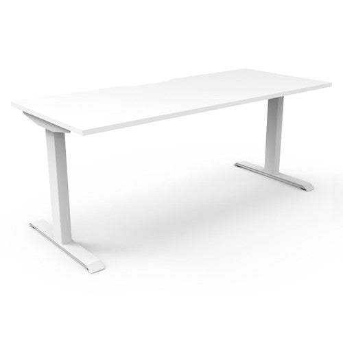 Rapidline Boost Static Single Sided Workstation 1500 x 750mm Natural White / White Satin
