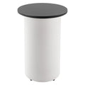 Rapidline High Bar Table Round Drum Base 600mm Diameter Black / White