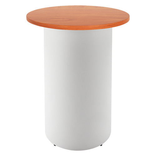 Rapidline High Bar Table Round Drum Base 900mm Diameter Cherry / White