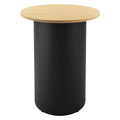 Rapidline High Bar Table Round Drum Base 900mm Diameter Natural Oak / Black