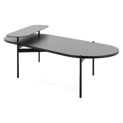 Rapidline Nido Oval Coffee Table 1200 x 681 x 375mm Black / Black