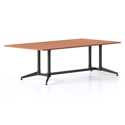 Rapidline Typhoon Meeting and Boardroom Table 2400 x 1200mm Cherry / Black