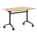 Rapidline Typhoon Flip Top Table 1500 x 750mm Natural Oak / Black
