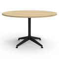 Rapidline Typhoon 4 Star Round Meeting Table 1200mm Diameter Natural Oak / Black