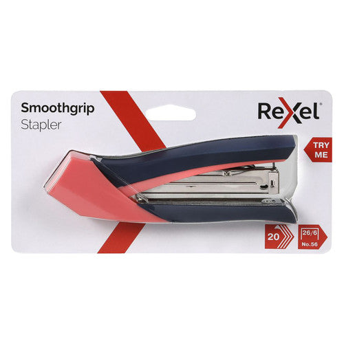 Rexel Smoothgrip Full Strip Stapler Grey Peach