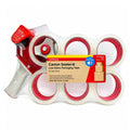Sellotape Carton Sealer and Low Noise 6 Rolls Packaging Tape 48mm x 50m Clear