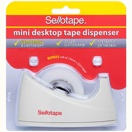 Sellotape Mini Desktop Dispenser White or Black