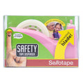Sellotape Safety Tape Dispenser Mini Pink with Invisible Tape