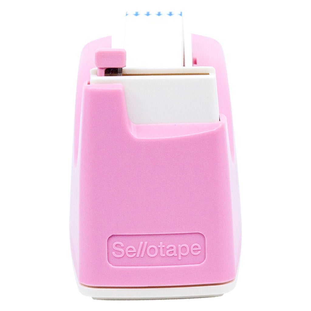 Sellotape Safety Tape Dispenser Mini Pink with Invisible Tape